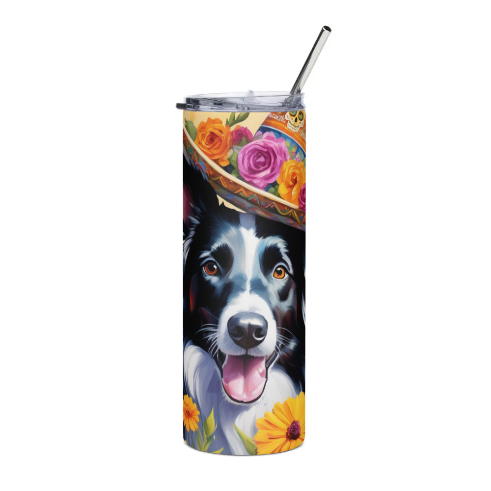 PugMug Custom Border Collie Stainless Steel Tumbler