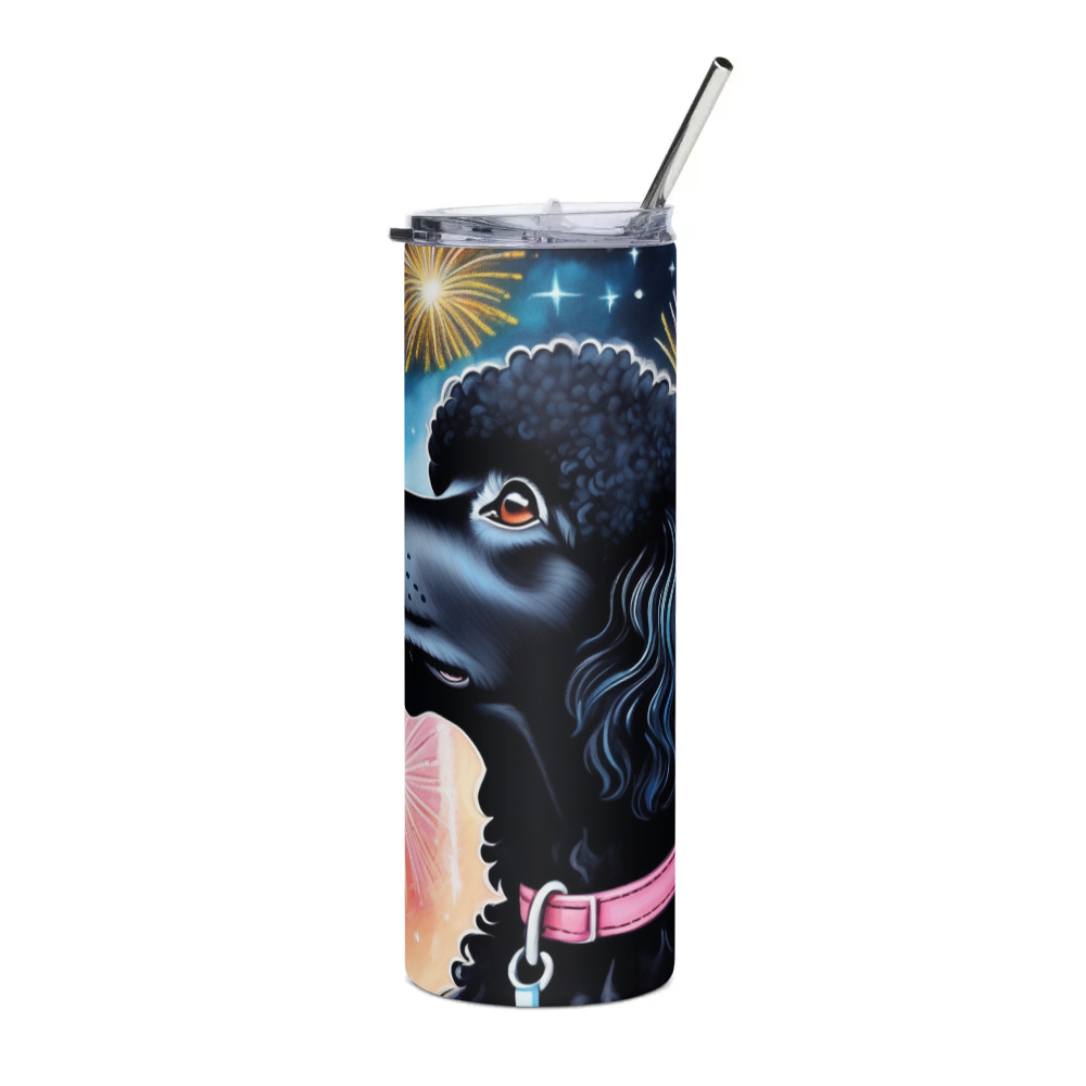 PugMug Custom Black Poodle Stainless Steel Tumbler