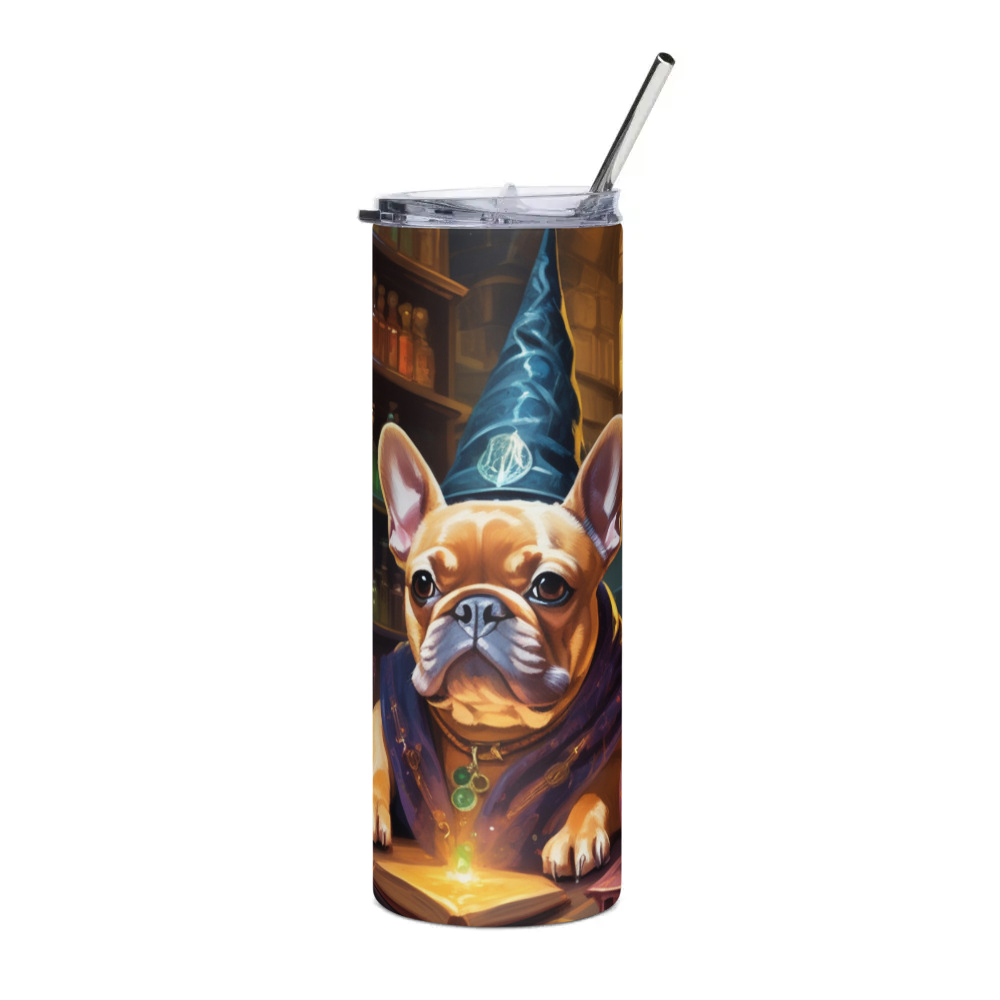 PugMug Custom Tan French Bulldog Stainless Steel Tumbler