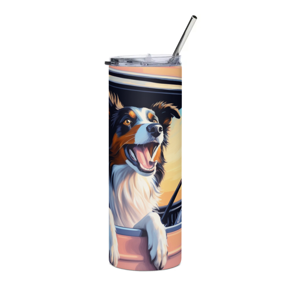 PugMug Custom Border Collie Stainless Steel Tumbler