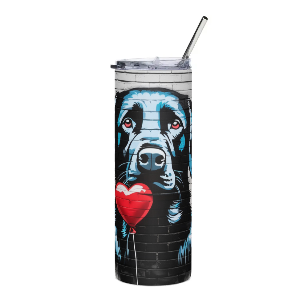 PugMug Custom Black Labrador Retriever Stainless Steel Tumbler