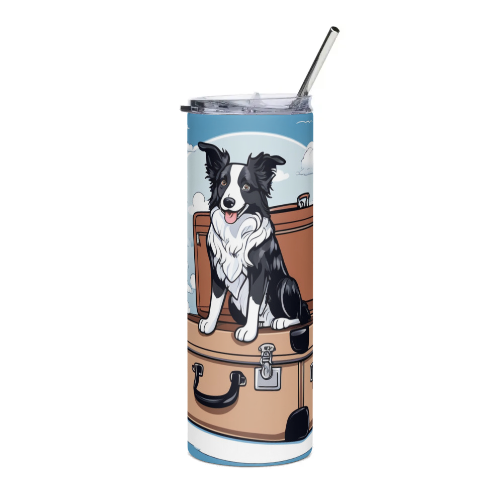 PugMug Custom Border Collie Stainless Steel Tumbler