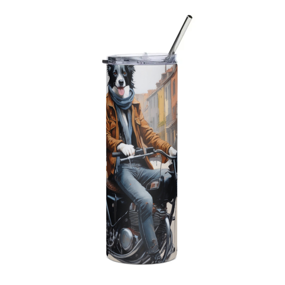 PugMug Custom Border Collie Stainless Steel Tumbler