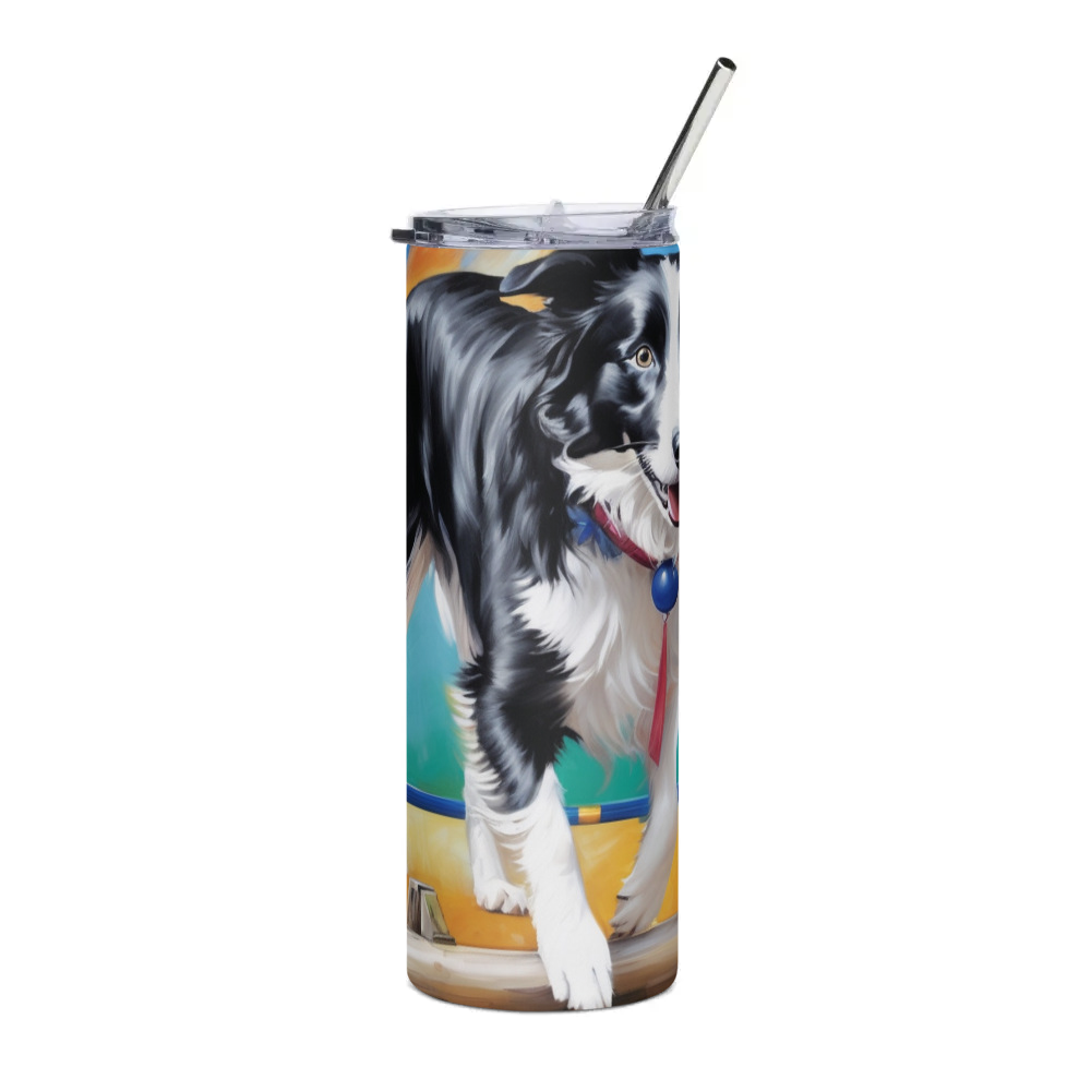 PugMug Custom Border Collie Stainless Steel Tumbler