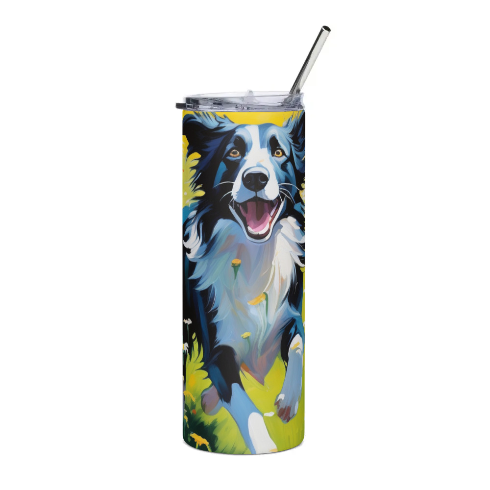 PugMug Custom Border Collie Stainless Steel Tumbler
