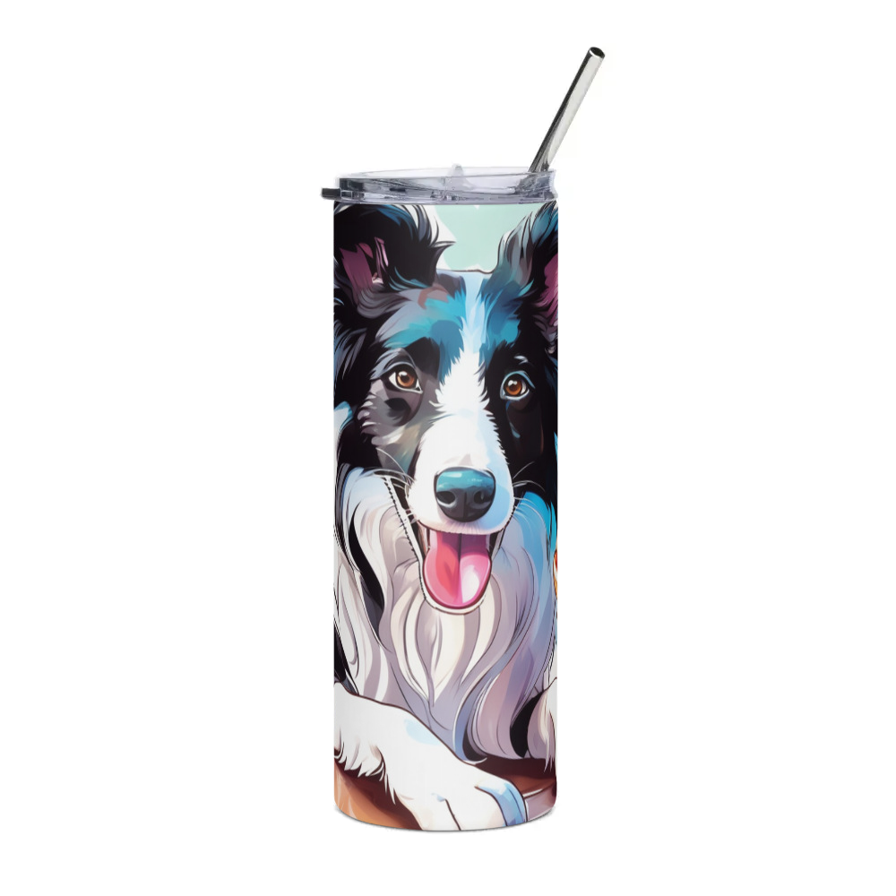 PugMug Custom Border Collie Stainless Steel Tumbler