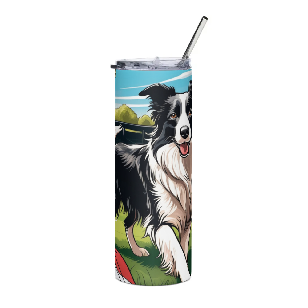 PugMug Custom Border Collie Stainless Steel Tumbler