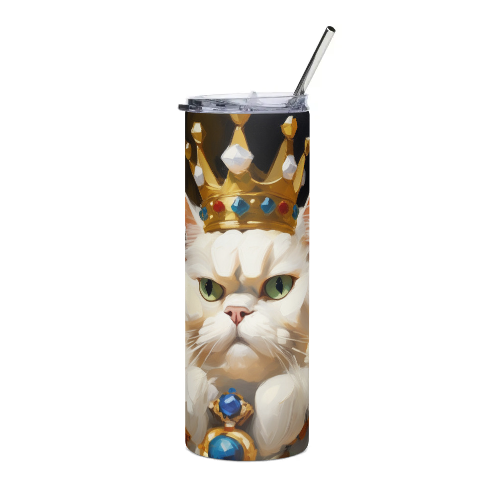 PugMug Custom White Persian Cat Stainless Steel Tumbler