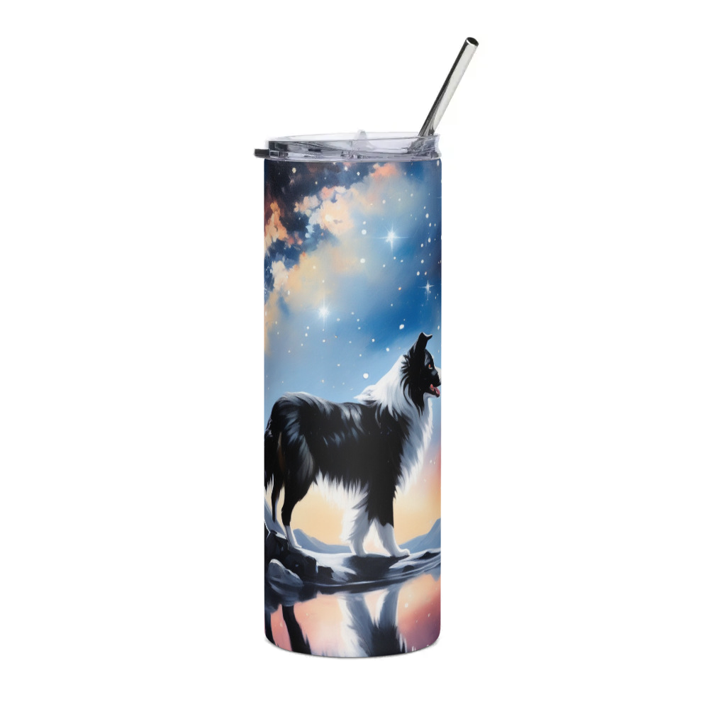 PugMug Custom Border Collie Stainless Steel Tumbler