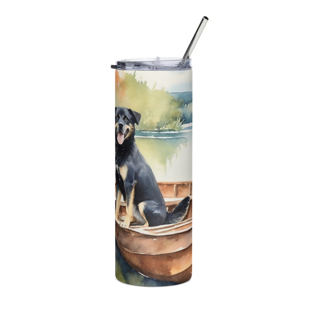 PugMug Custom Blue Stainless Steel Tumbler