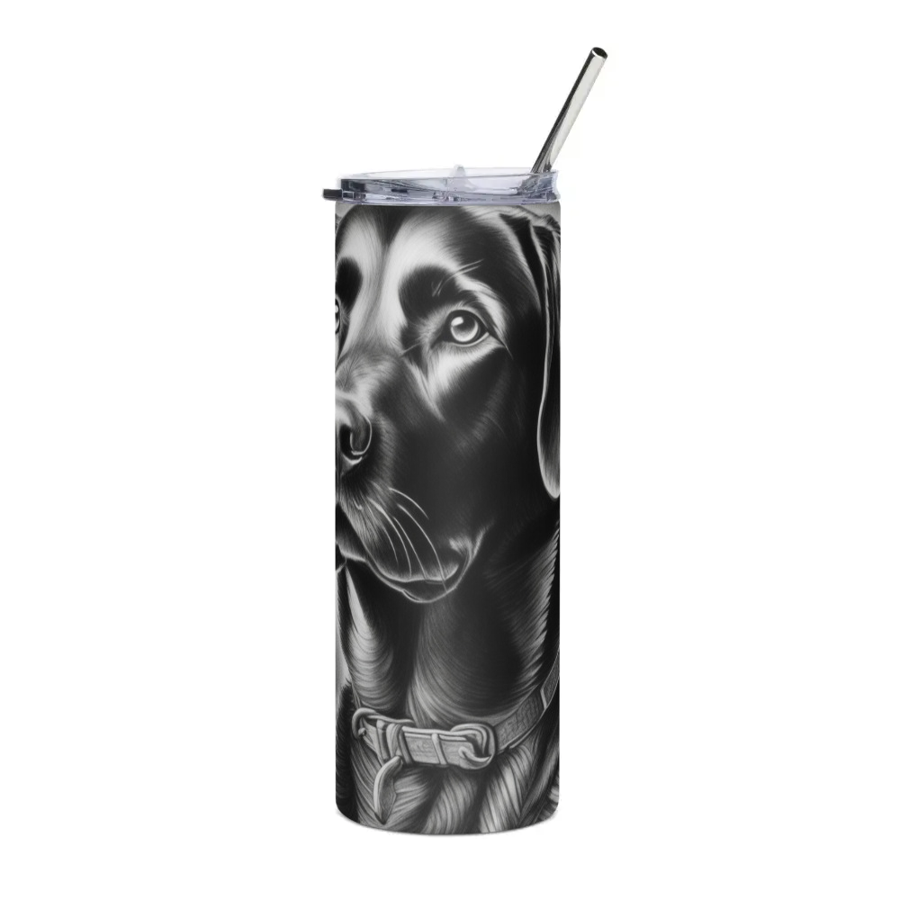 PugMug Custom Black Labrador Retriever Stainless Steel Tumbler