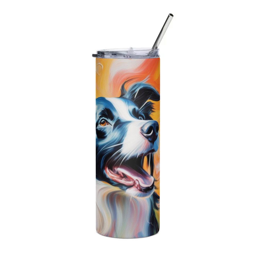 PugMug Custom Border Collie Stainless Steel Tumbler