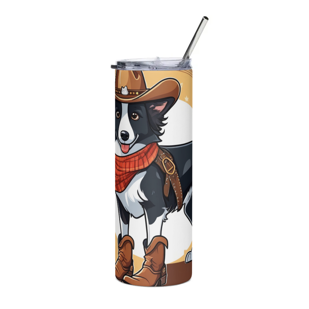 PugMug Custom Border Collie Stainless Steel Tumbler