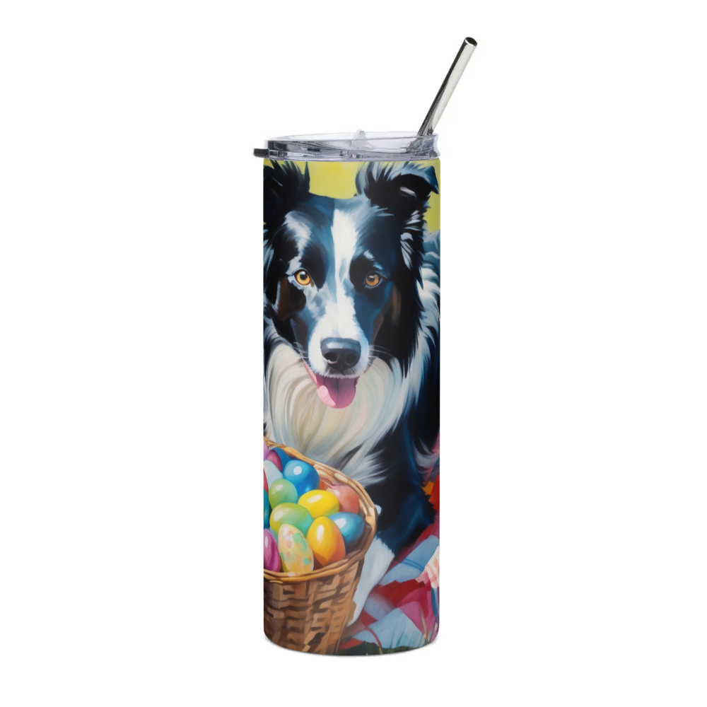 PugMug Custom Border Collie Stainless Steel Tumbler