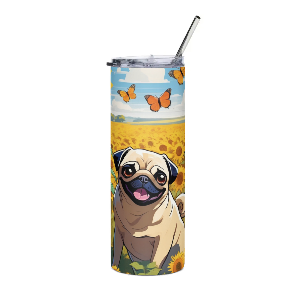 PugMug Custom Pug Stainless Steel Tumbler