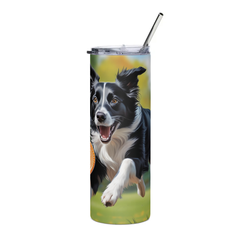 PugMug Custom Border Collie Stainless Steel Tumbler