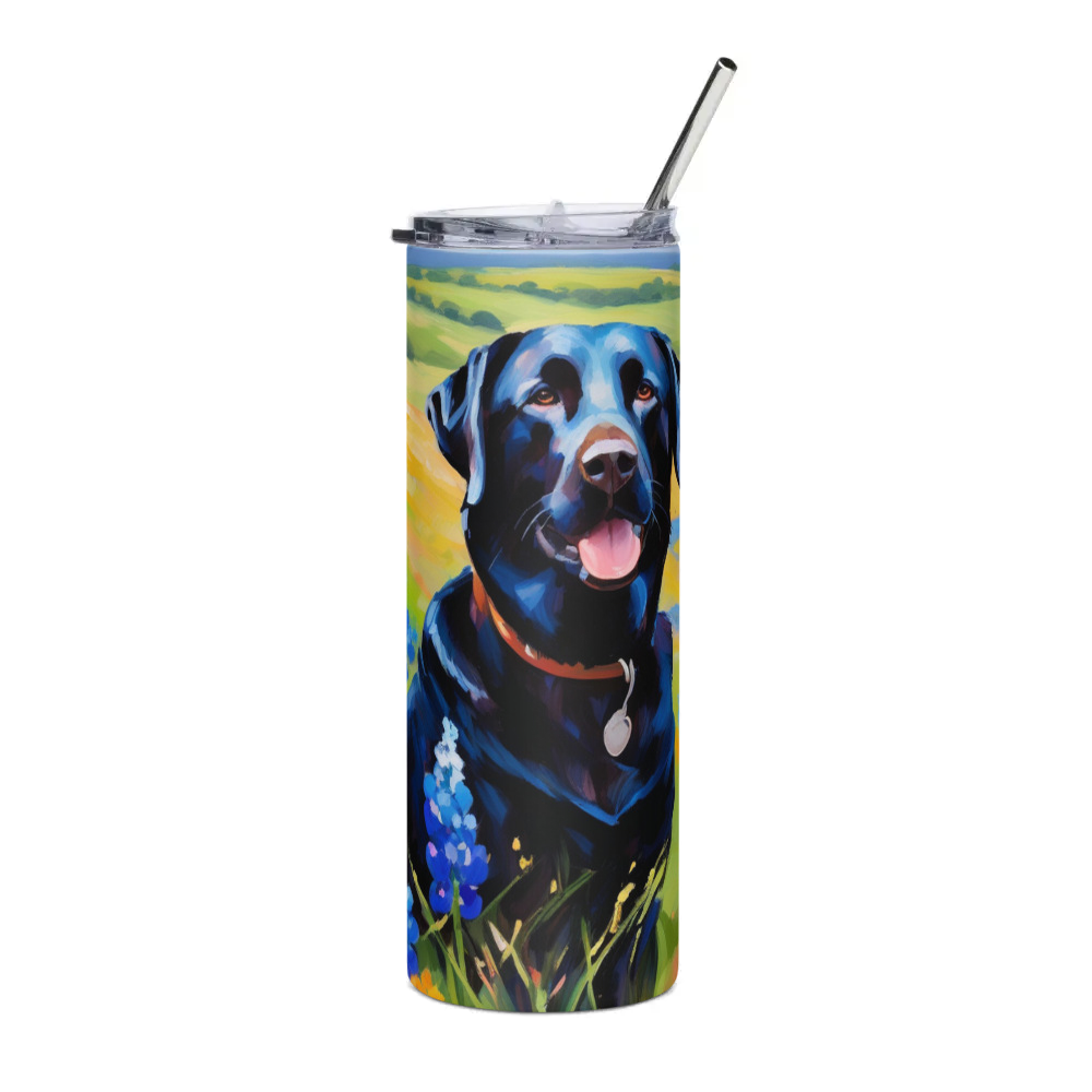 PugMug Custom Black Labrador Retriever Stainless Steel Tumbler