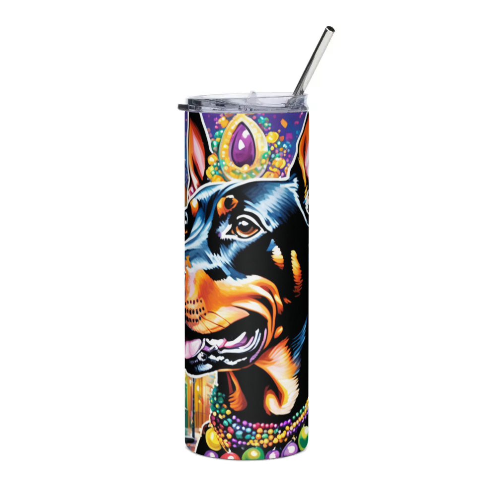 PugMug Custom Doberman Pinscher Stainless Steel Tumbler