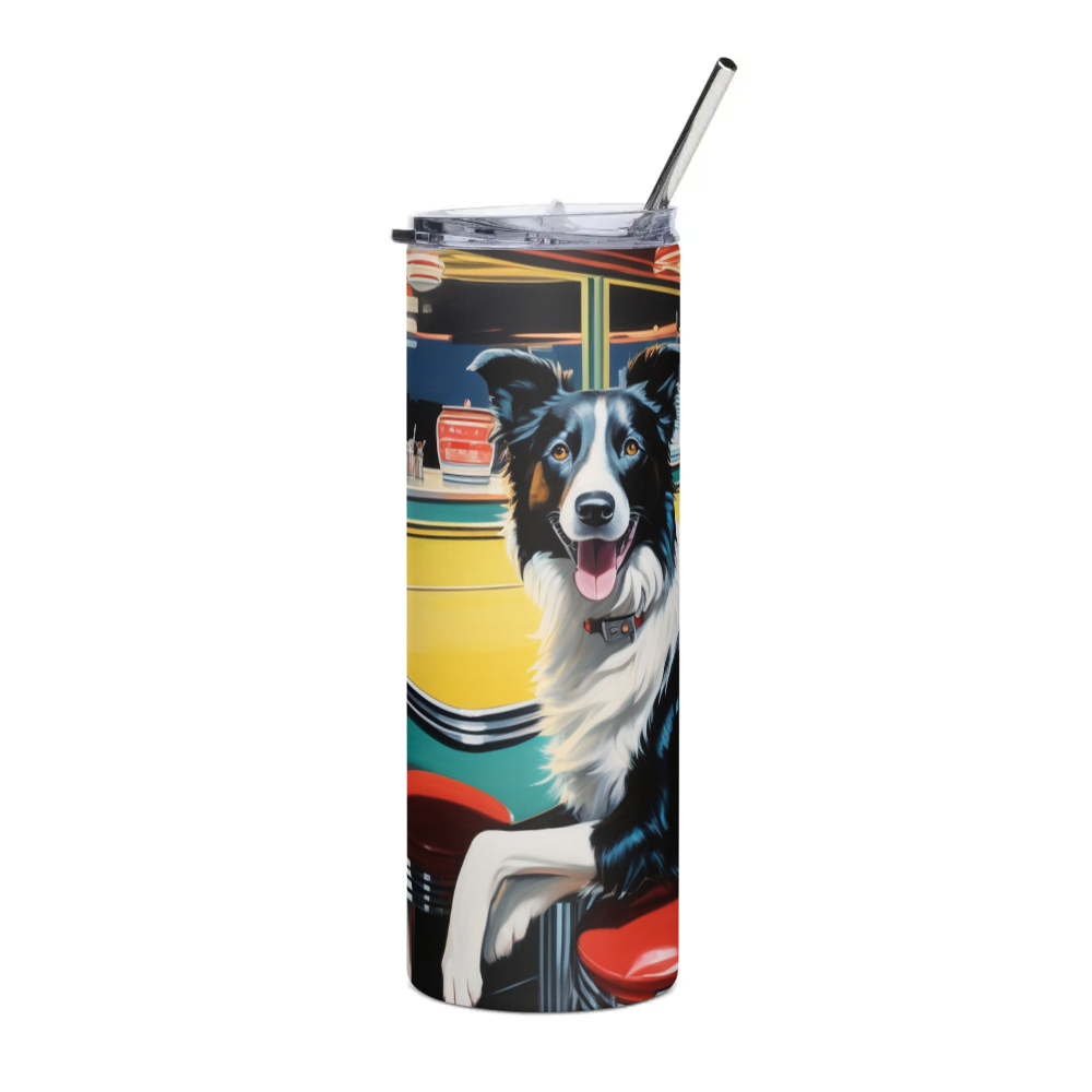 PugMug Custom Border Collie Stainless Steel Tumbler