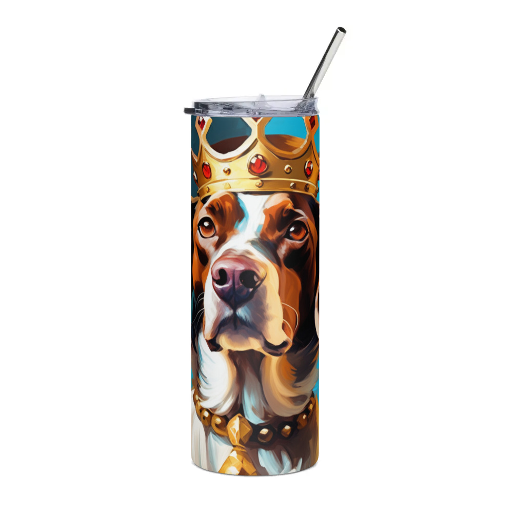 PugMug Custom Pointer Dog Stainless Steel Tumbler