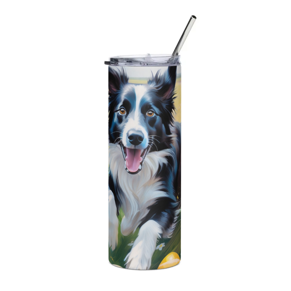 PugMug Custom Border Collie Stainless Steel Tumbler