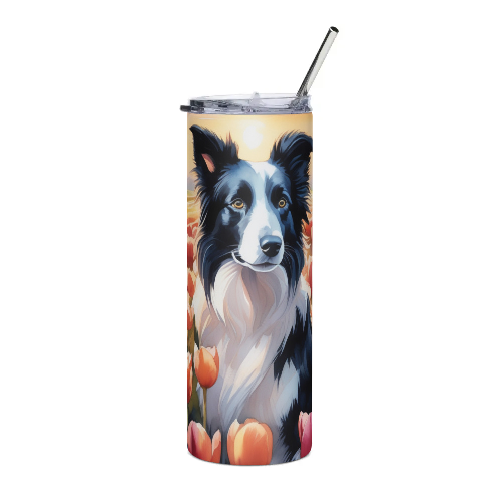 PugMug Custom Border Collie Stainless Steel Tumbler