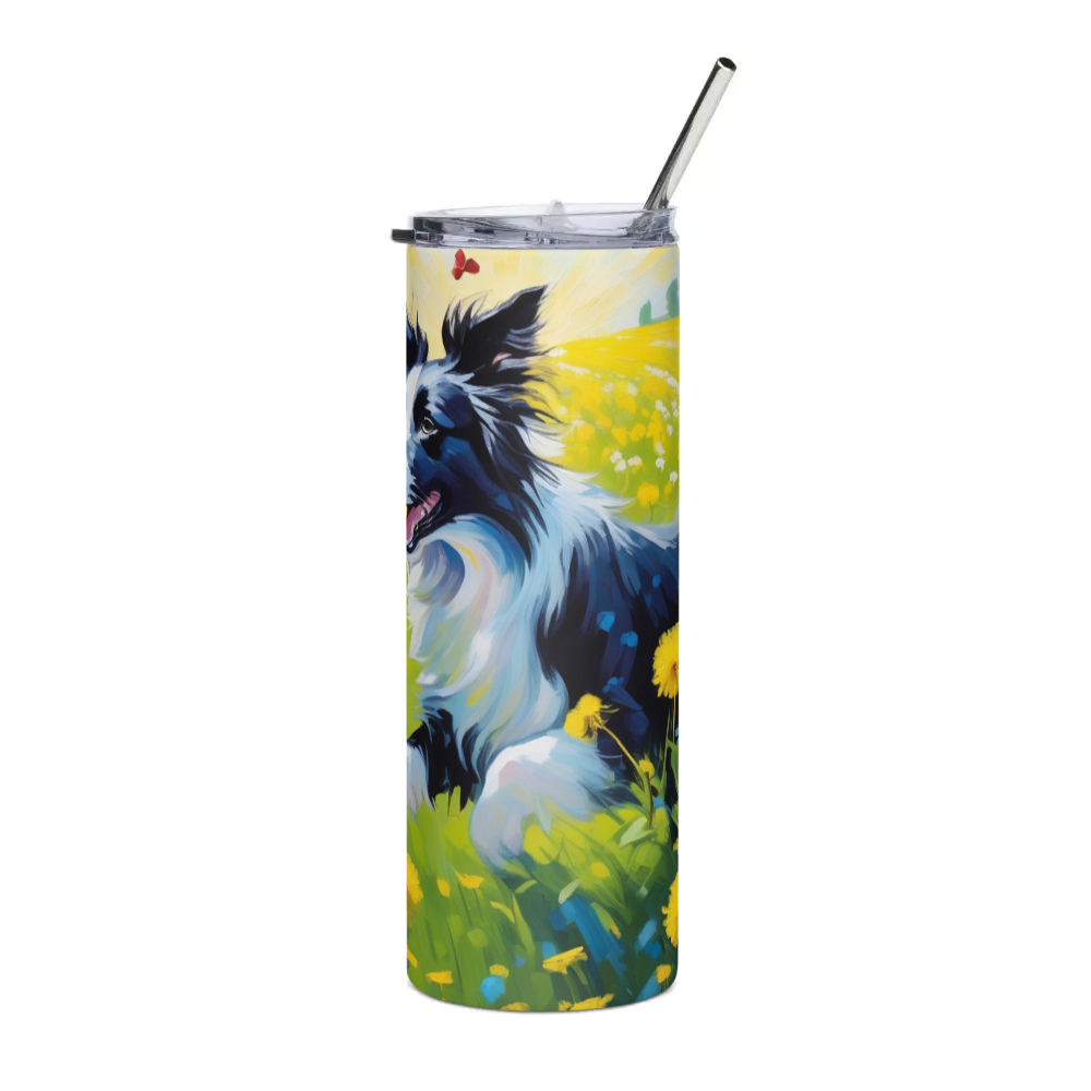 PugMug Custom Border Collie Stainless Steel Tumbler