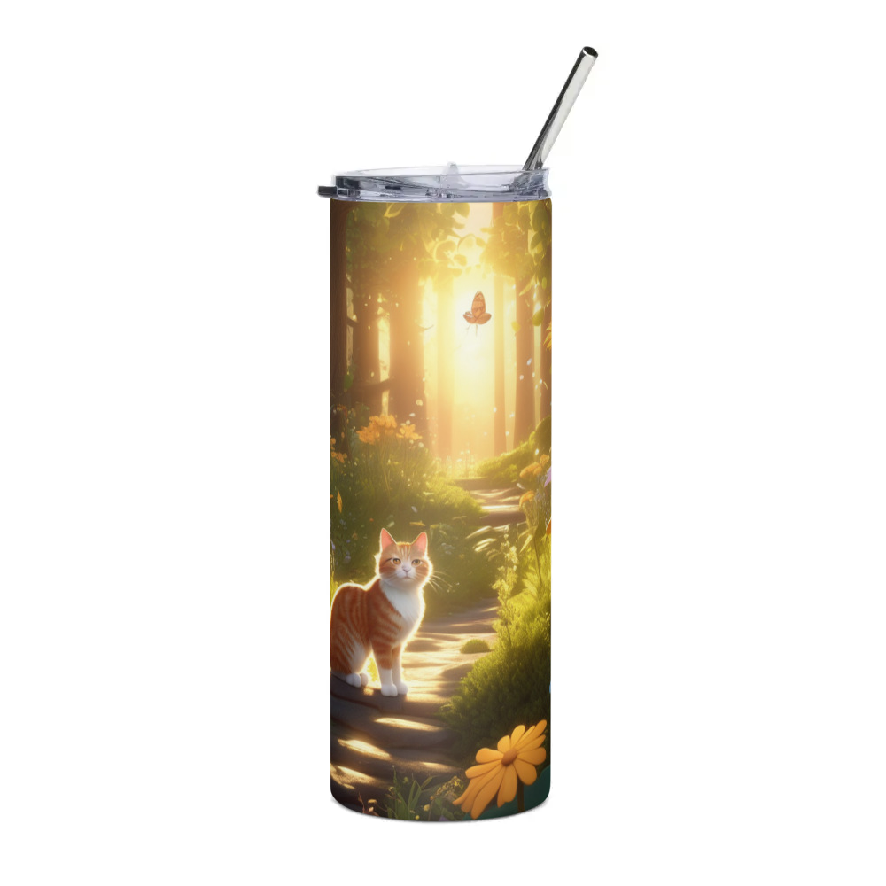 PugMug Custom Tabby Companion Cat Stainless Steel Tumbler