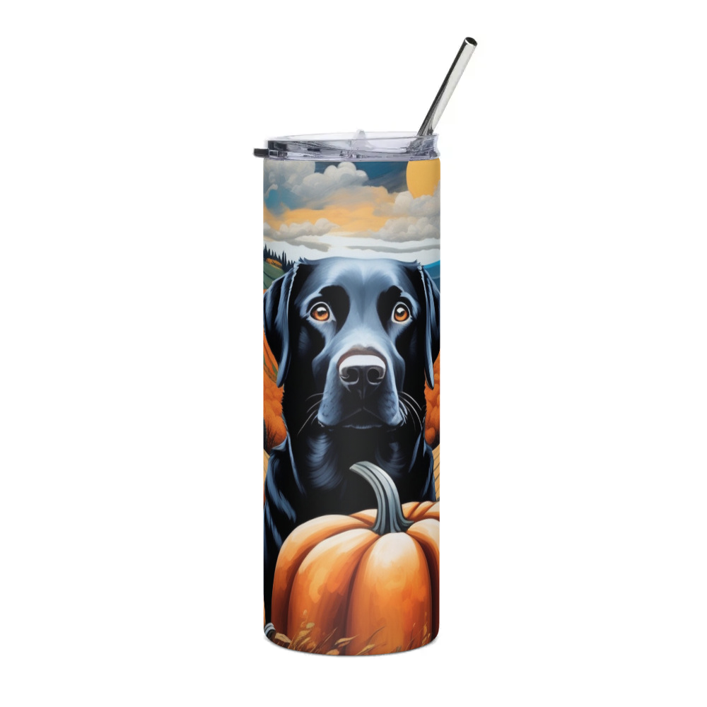 PugMug Custom Black Labrador Retriever Stainless Steel Tumbler