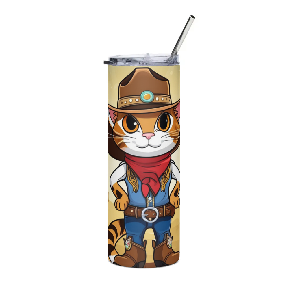 PugMug Custom Tabby Companion Cat Stainless Steel Tumbler
