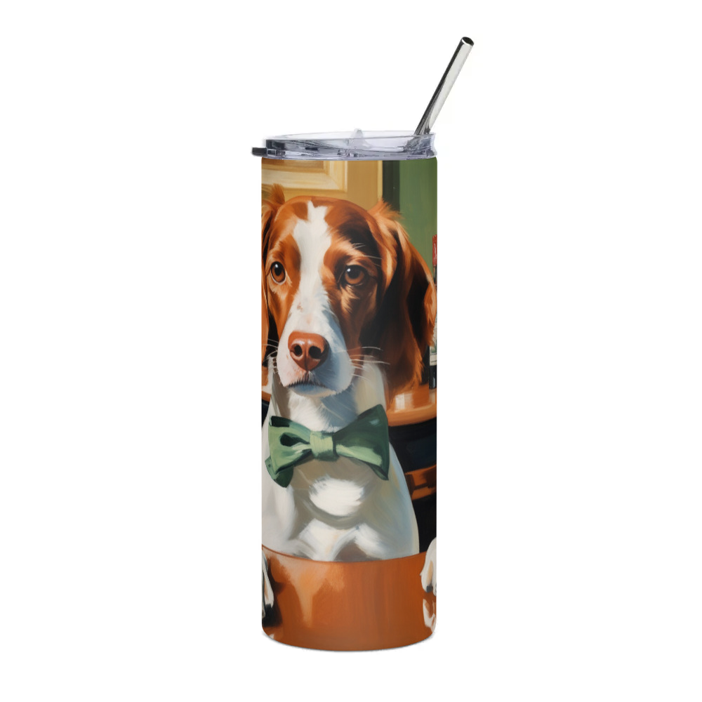 PugMug Custom Brittany Dog Stainless Steel Tumbler