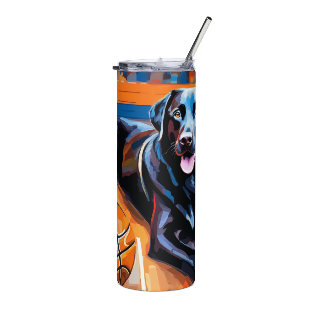 PugMug Custom Black Labrador Retriever Stainless Steel Tumbler