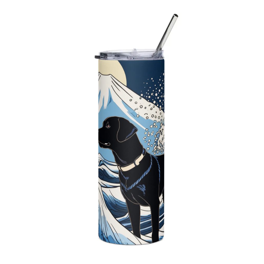 PugMug Custom Black Labrador Retriever Stainless Steel Tumbler