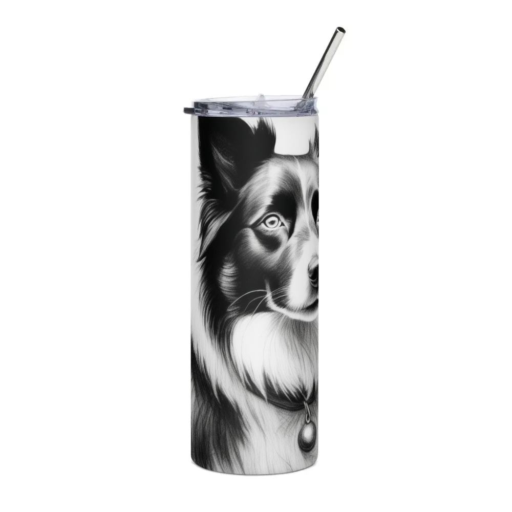 PugMug Custom Border Collie Stainless Steel Tumbler