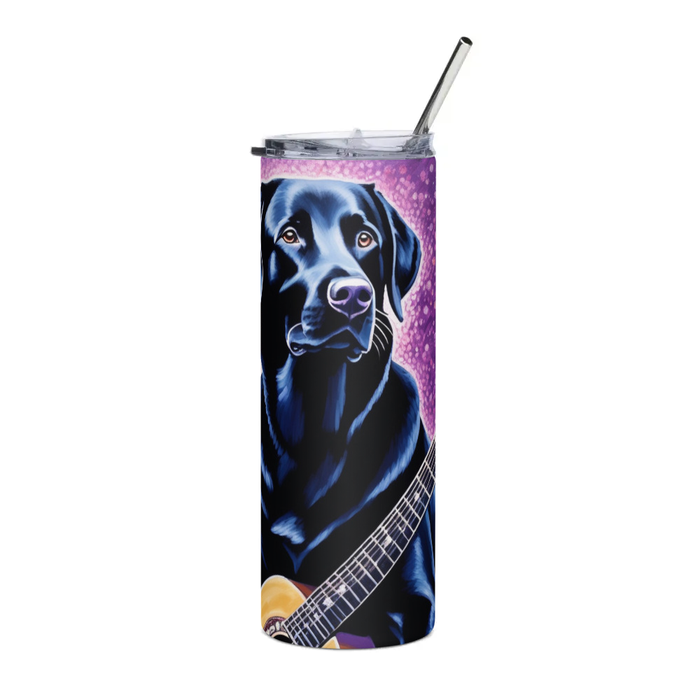 PugMug Custom Black Labrador Retriever Stainless Steel Tumbler