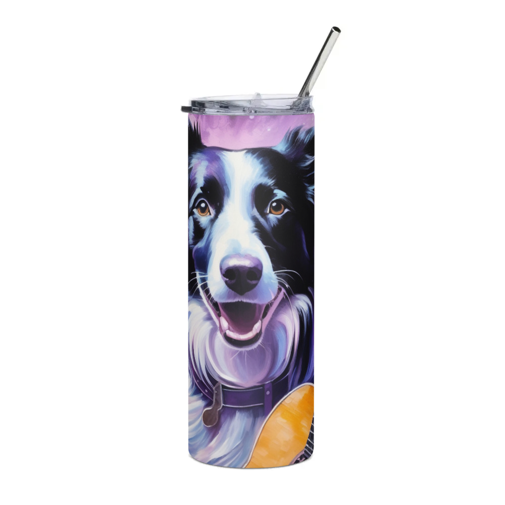 PugMug Custom Border Collie Stainless Steel Tumbler