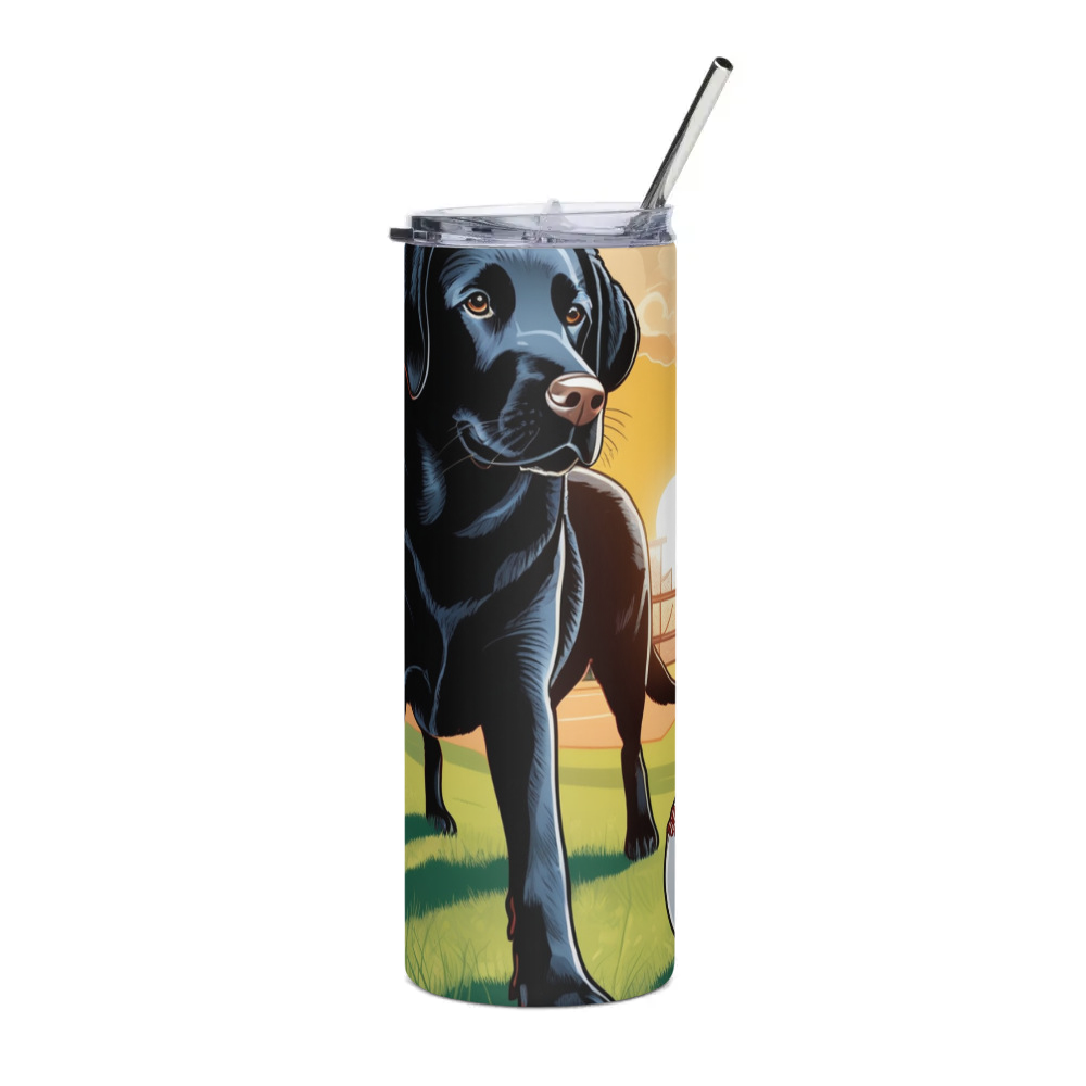 PugMug Custom Black Labrador Retriever Stainless Steel Tumbler