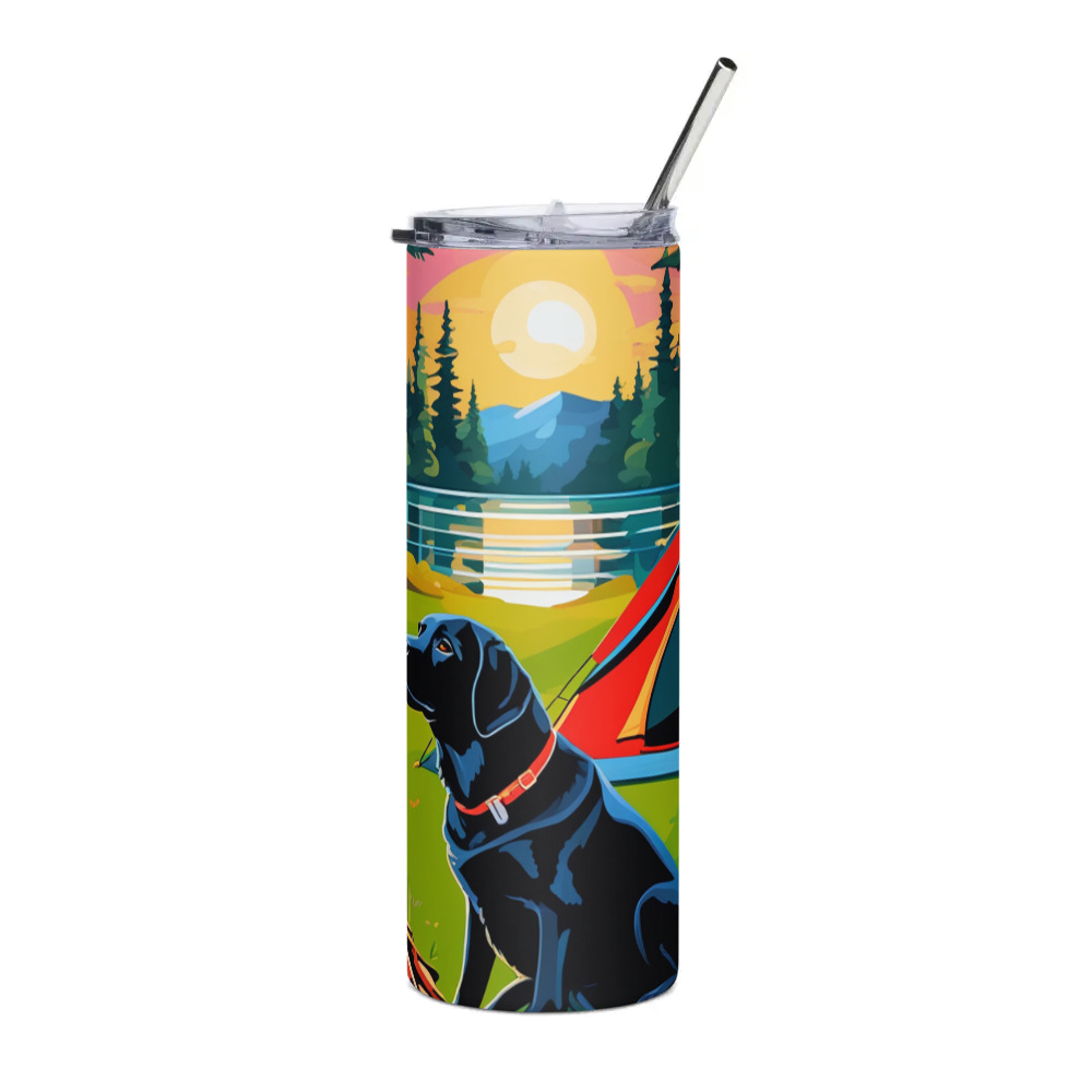 PugMug Custom Black Labrador Retriever Stainless Steel Tumbler