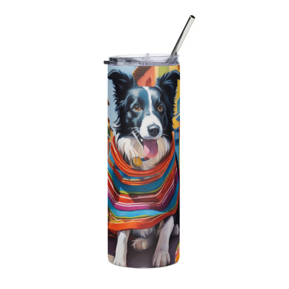 PugMug Custom Border Collie Stainless Steel Tumbler