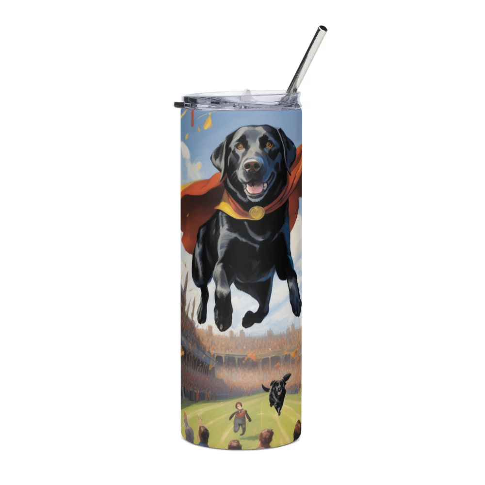 PugMug Custom Black Labrador Retriever Stainless Steel Tumbler