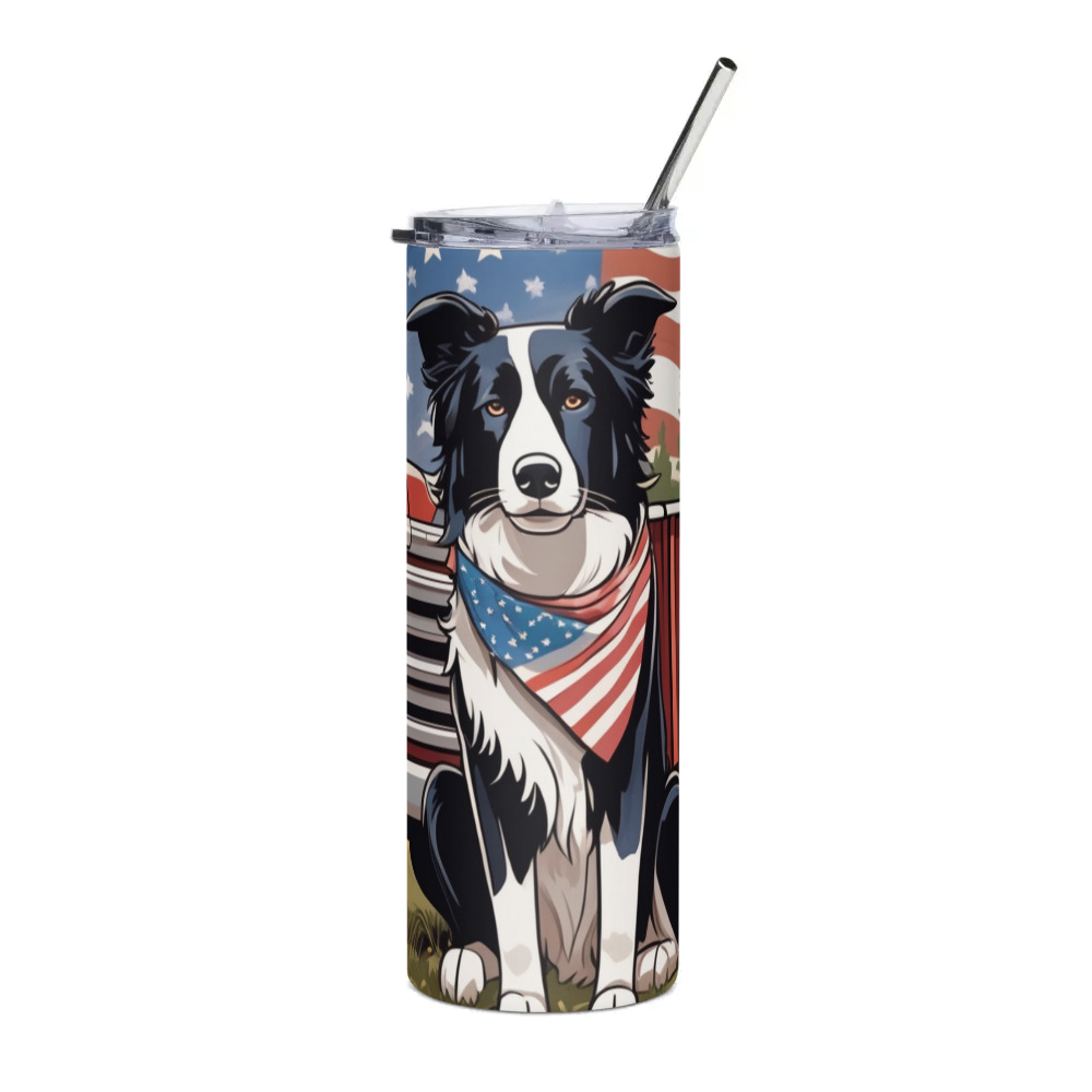 PugMug Custom Border Collie Stainless Steel Tumbler