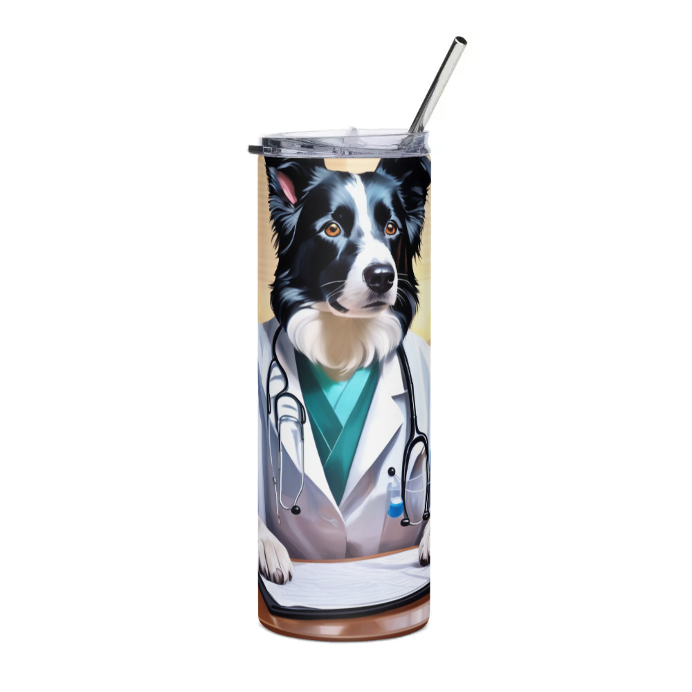 PugMug Custom Border Collie Stainless Steel Tumbler