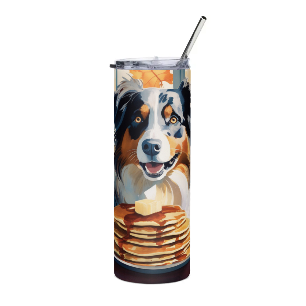PugMug Custom Australian Shepherd Dog Stainless Steel Tumbler