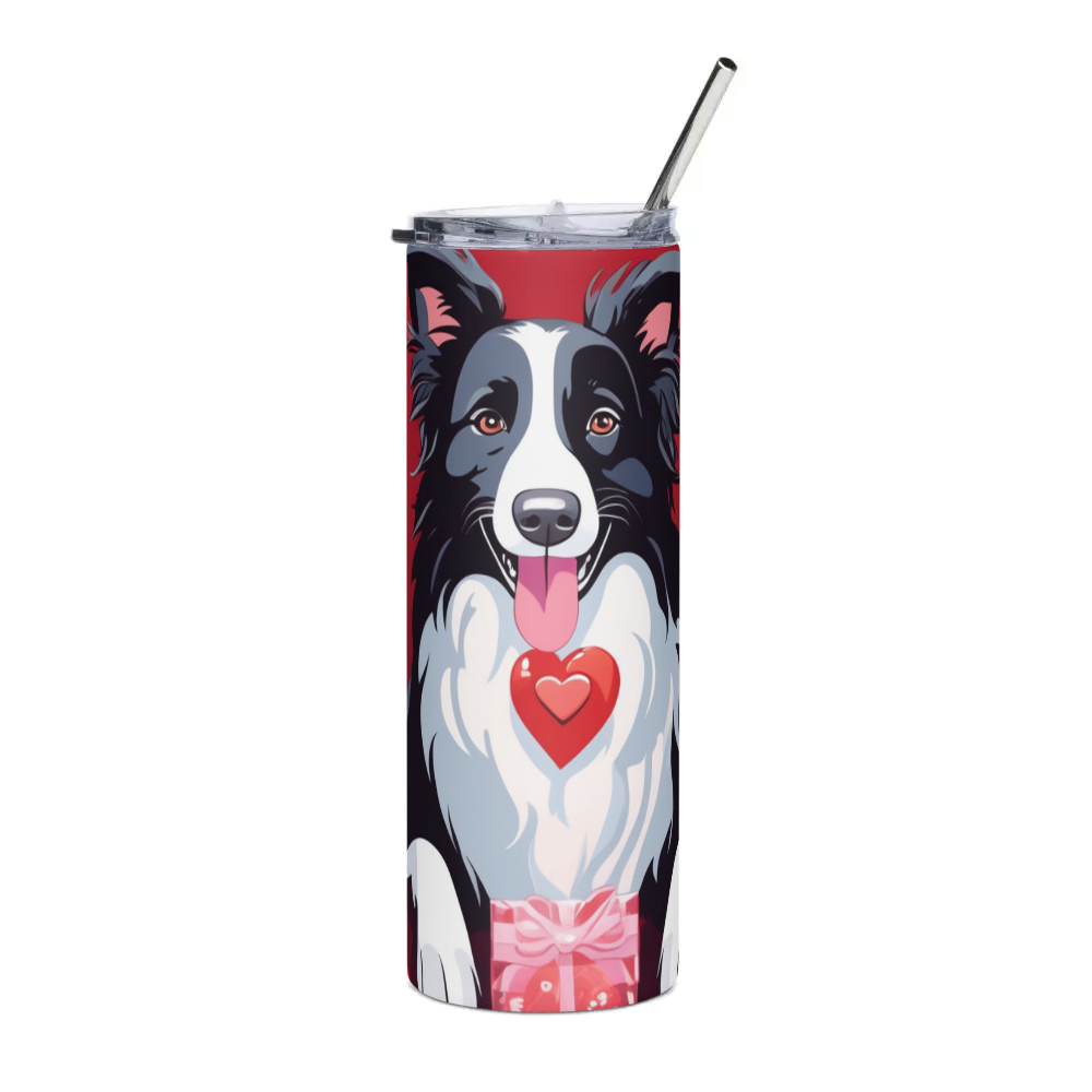 PugMug Custom Border Collie Stainless Steel Tumbler