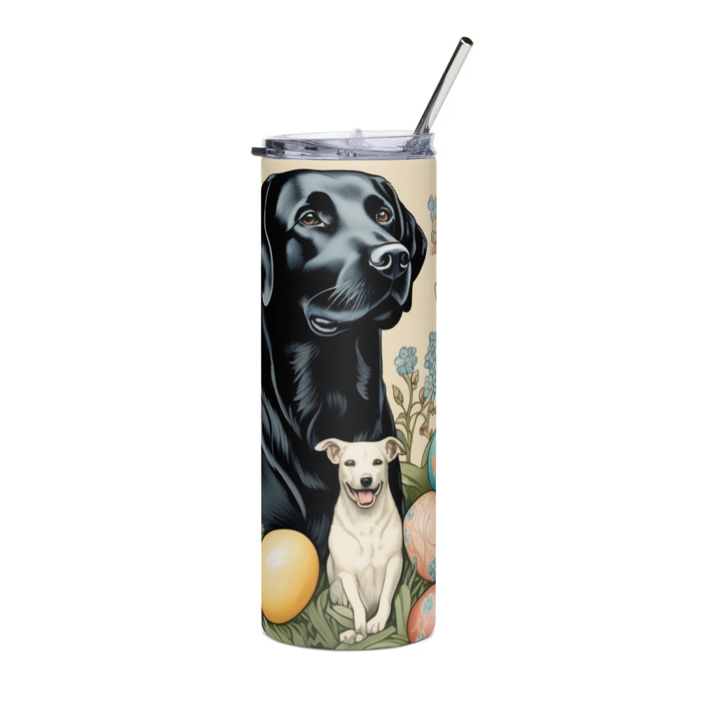 PugMug Custom Black Labrador Retriever Stainless Steel Tumbler