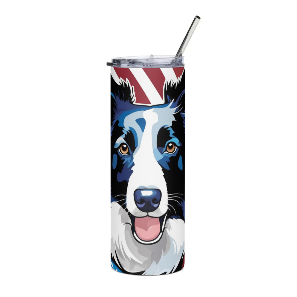 PugMug Custom Border Collie Stainless Steel Tumbler