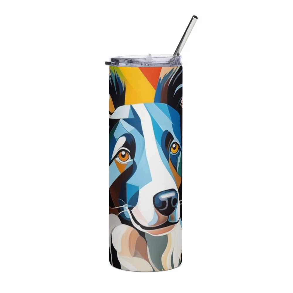PugMug Custom Border Collie Stainless Steel Tumbler