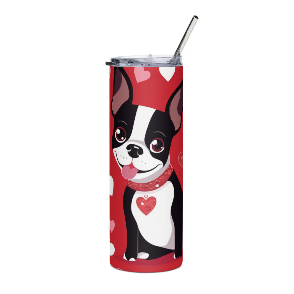 PugMug Custom Boston Terrier Stainless Steel Tumbler