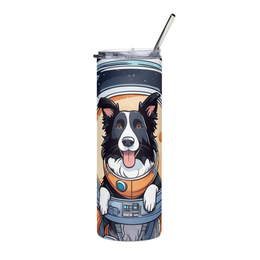 PugMug Custom Border Collie Stainless Steel Tumbler