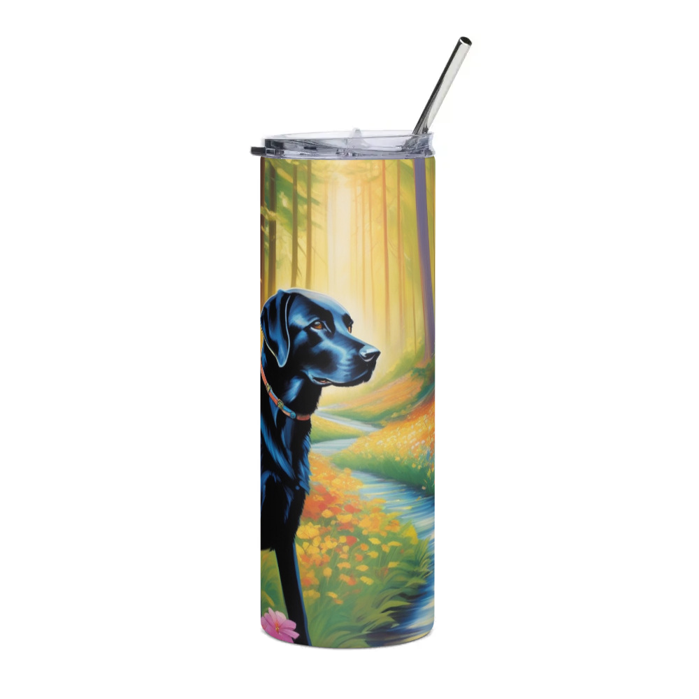 PugMug Custom Black Labrador Retriever Stainless Steel Tumbler